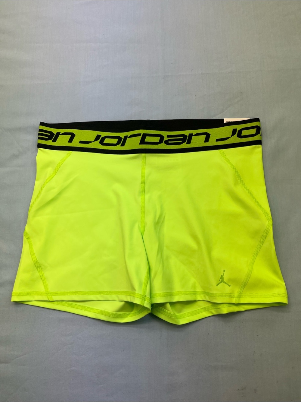 NWT Jordan Sport Women’s XL 5” Electric Green Tight Fit Shorts New With Tags